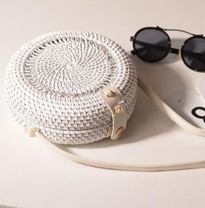 Chic Woven Rattan Hand Bag