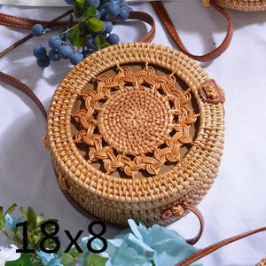 best round rattan bag