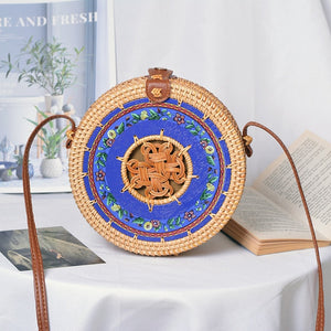 best round rattan bag