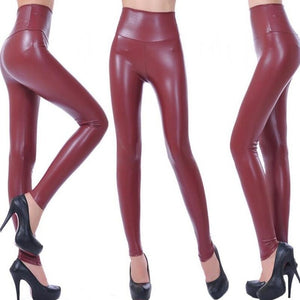 Sexy Faux Leather Leggings