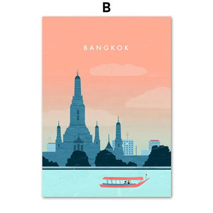 Bangkok Silhouette Poster