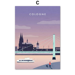 Cologne Silhouette Poster