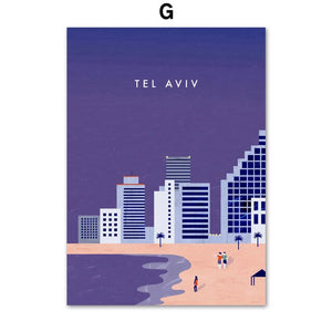 Tel Aviv Silhouette Poster