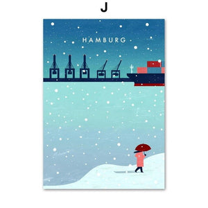 Hamburg Silhouette Poster