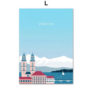 Zurich Silhouette Poster